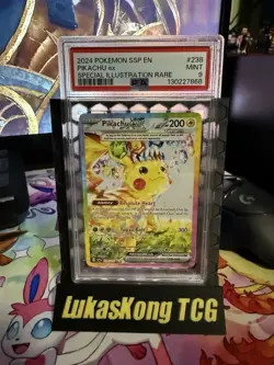 Pokemon TCG Pikachu EX PSA 9 Surging Sparks - Image 1