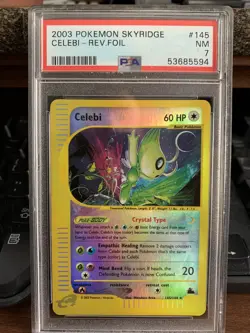 2003 Pokemon Skyridge Reverse Holo Celebi #145 PSA 7 NRMT - Image 1