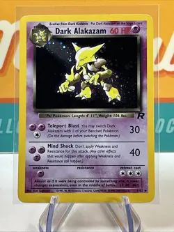Dark Alakazam #1 Holo Rare Pokemon TCG 2000 Team Rocket Lightly Played LP - Image 2