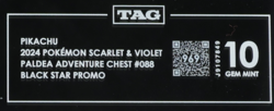 2024 Pokemon SV Paldea Adventure Chest 088 Pikachu Black Star Promo TAG 10 (969) - Image 3