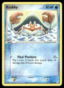 Krabby 54/100 Common Crystal Guardians Pokemon Lightly Played - Image 1