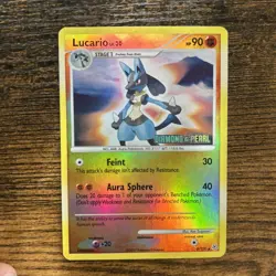 Lucario 6/130 Reverse Holo Stamped - Pokemon Diamond & Pearl Burger King Promos - Image 1