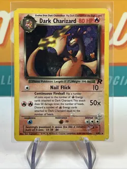 Dark Charizard #4 Holo Rare Pokemon TCG 2000 Team Rocket DMG - Image 3