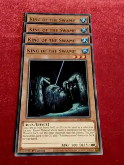 Yu-Gi-Oh! (x4) - King of the Swamp - JUSH-EN046 - Rare - 1st Edition - Unplayed - Image 1