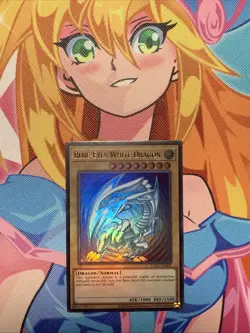 YUGIOH! Blue-Eyes White Dragon (Version 2) LCKC-EN001 Unlimited NM - Image 1