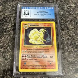 Ninetales Holo Rare Pokemon Unlimited Base Set 1999 #12/102 Graded CGC 5 EX/NM - Image 1