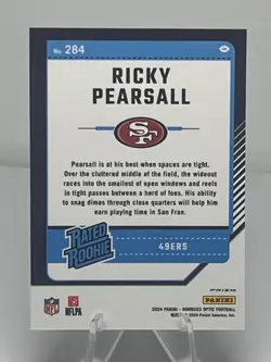 2024 Donruss Optic Ricky Pearsall Purple Shock Rated Rookie #284 - Image 2
