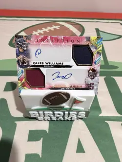 2024 Topps Inception Jayden Daniels / Caleb Williams Dual Rookie Patch Auto /75 - Image 1
