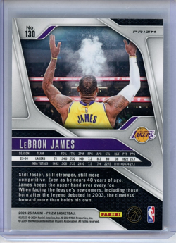 2024 Panini Prizm Lebron James #130 Wave Prizm SP Cavaliers Heat LA Lakers - Image 2