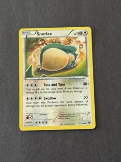 Snorlax 77/124 Fates Collide Basic 140HP Reverse Holo Rare English Pokemon TCG - Image 1