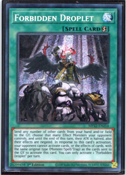 Fobidden Droplet - MP22-EN254 - Prismatic Secret Rare - 1st Edition Yugioh - Image 1