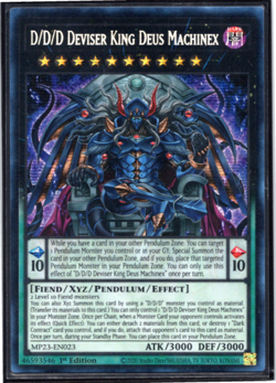 D/D/D Deviser King Deus Machinex MP23-EN023 Prismatic Secret Rare 1st Yugioh - Image 1