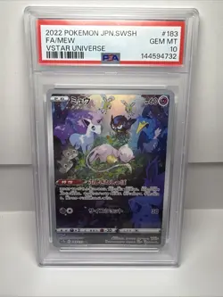 2022 POKEMON JAPANESE SWORD & SHIELD VSTAR UNIVERSE #183 FULL ART/MEW PSA 10 - Image 1
