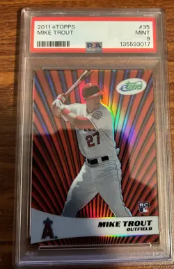 2011 Topps Etopps #35 Mike Trout PSA 9 #135593017 Los Angeles Angels #622/999 - Image 1
