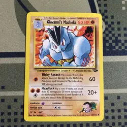 Vintage Pokemon Card - Giovanni's Machoke 42/132 Gym Challenge - LP - Image 1