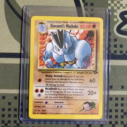Vintage Pokemon Card - Giovanni's Machoke 42/132 Gym Challenge - LP - Image 3