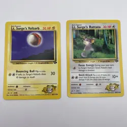 Gym Challenge Lot– Lt. Surge’s Pokemon 4 Cards C/UC LP WOTC Pokemon TCG Vintage - Image 5