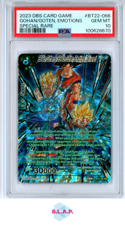 GOHAN/GOTEN,EMOTIONS SPECI4L RARE 2023 DRAGON BALL SPR CARD GAME BT22-066 PSA 10 - Image 1