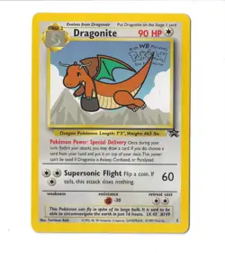 Dragonite #5 Black Star Promo Pokemon Card WOTC 1999 LP - Image 3