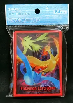 Pokemon Card Card Sleeve Moltres & Zapdos & Articuno [Red] (64) Japanese - Image 1