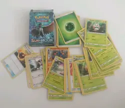95 Loose Pokemon Cards Plus Sun & Moon Roaring Heat Forest Shadow Theme Decks - Image 2