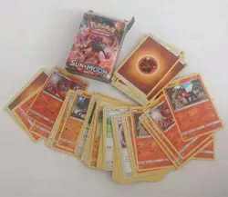 95 Loose Pokemon Cards Plus Sun & Moon Roaring Heat Forest Shadow Theme Decks - Image 3