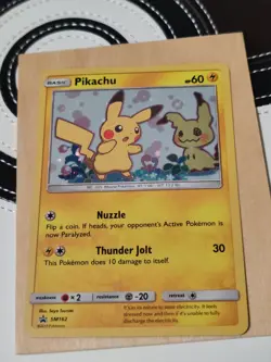Pikachu+Mimikyu SM162 Sun & Moon Black Star Promo Holo Card TCG - Image 1