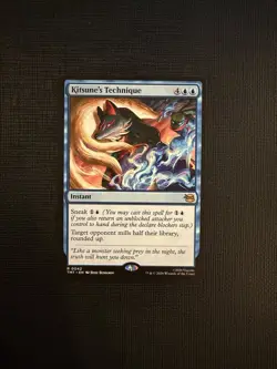 Magic: The Gathering Kitsune's Technique Rare Instant Blue TMT 0042 Card NM - Image 1