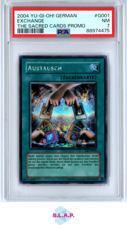 EXCHANGE THE SACRED CARDS PROMO YU-GI-OH! THE SACRED CARDS PROMO 2004 G001 PSA 7 - Image 1