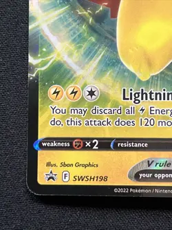 Pikachu V SWSH198 SWSH: Sword & Shield Promo Cards Holo NM - Image 2