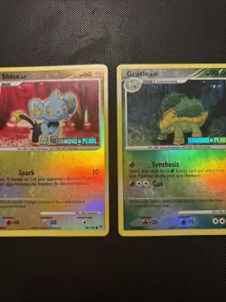 Pokemon TCG: Diamond And Pearl Stamped 2 Card Lot: Shinx And Grotle - Image 1