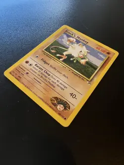 Brock’s Mankey 68/132 Gym Heroes Unlimited 2000 Pokemon Card Common LP - Image 3