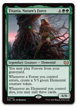 Titania, Nature's Force #202 (NM) Duskmourn DSC Magic MTG - Image 1