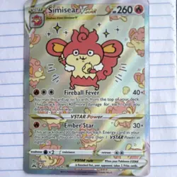 Pokemon Simisear VSTAR 260 HP GG37/GG70 Holo Crown Zenith Galarian English - Image 1