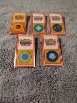 Johto Gym Badges Lot of Five Pokemon TCG League WOTC Pins - Image 2
