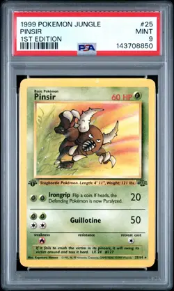 PSA 9 MINT 1999 POKEMON JUNGLE 58 ODDISH 1ST EDITION ENGLISH - Image 1