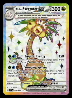 Alolan Exeggutor ex 225/191 Ultra Rare Surging Sparks Pokemon Card - Image 1