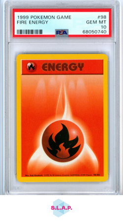 FIRE ENERGY POKEMON GAME 1999 98 PSA 10 - Image 1