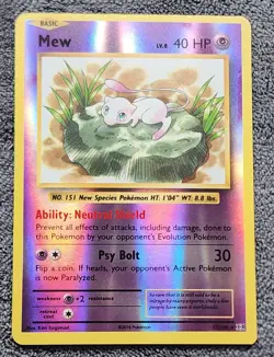 Pokemon TCG Mew Reverse Holo Rare XY Evolutions 53/108 MINT - Image 1