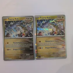 111/142 Raging Bolt : Rare Holo Card : Stellar Crown : Pokemon Trading x2 - Image 1