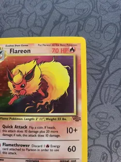 Pokemon: Flareon 1st Edition #03/64 Holo Rare Jungle WOTC 1999 Vintage - LP / MP - Image 4