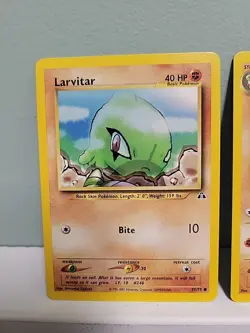 Pokemon TCG Larvitar & Pupitar Neo Discovery Unlimited Regular NM - Image 2