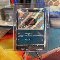 Pokemon TCG Shroodle Scarlet & Violet: Paldean Fates 189/091 Holo Shiny Rare - Image 1