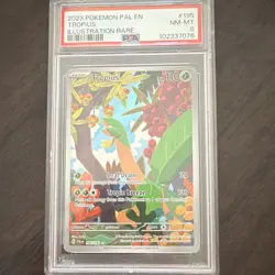 Pokemon Tropius Illustration Rare Holo 195/193 Paldea Evolved PSA 8 2023 - Image 1