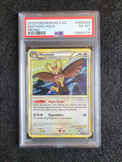 Pokemon TCG Noctowl Black Star Promo PSA 6 - HGSS06 - Image 1