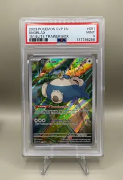 2023 POKEMON SVP EN-SV BLACK STAR PROMO 151 ELITE TRAINER BOX #051 SNORLAX PSA 9 - Image 1