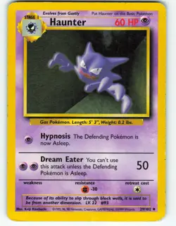 Haunter - 29/102 Base Set - Pokemon TCG - 1999 - Image 1