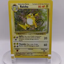 Raichu 14/102 Unlimited Base Set Holo LP/MP Rare WOTC Pokemon TCG Vintage Single - Image 1