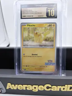 Pikachu Pokemon (2025) black star promos - 214 Illustration contest 2024 winner - Image 2