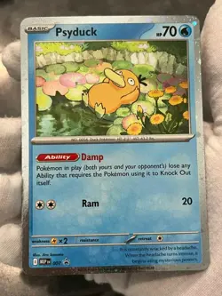 Pokemon TCG Psyduck 007 ME Mega Evolutions Promo Holo NM- - Image 3